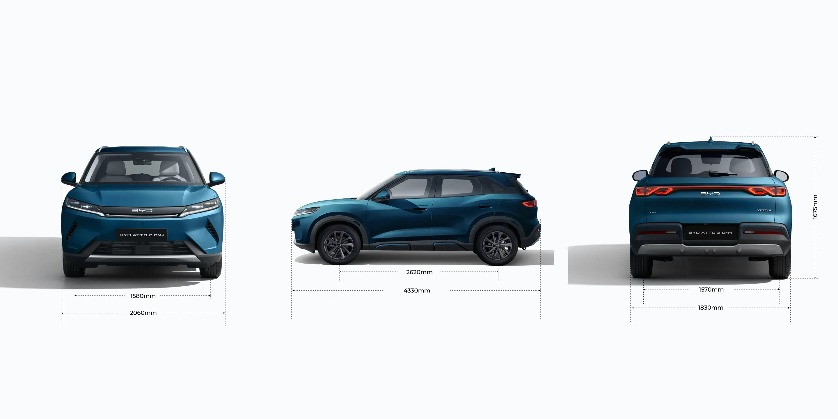BYD ATTO 2 DM-i méret