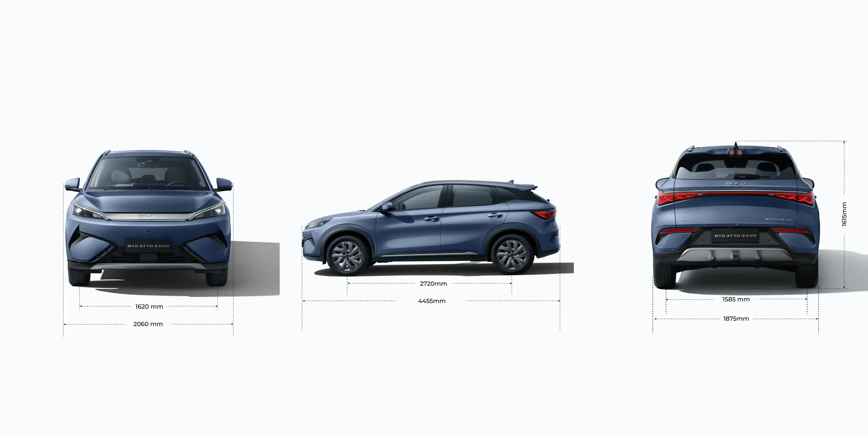 BYD ATTO 3 EVO Méretek